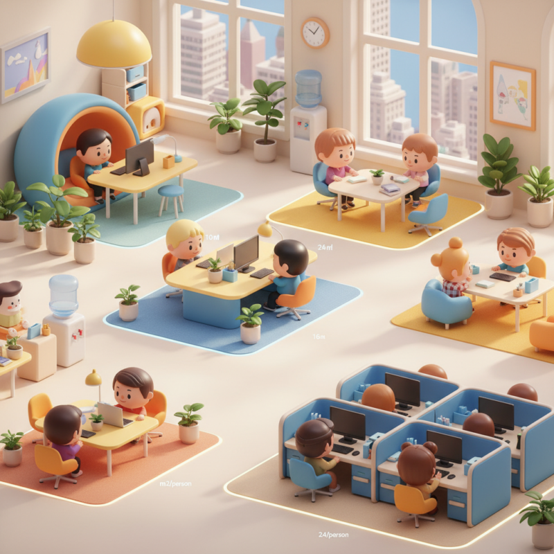 tiêu chuẩn diện tích văn phòng m2 người