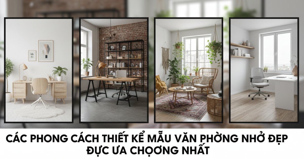 Các phong cách thiết kế mẫu văn phòng nhỏ đẹp được ưa chuộng nhất