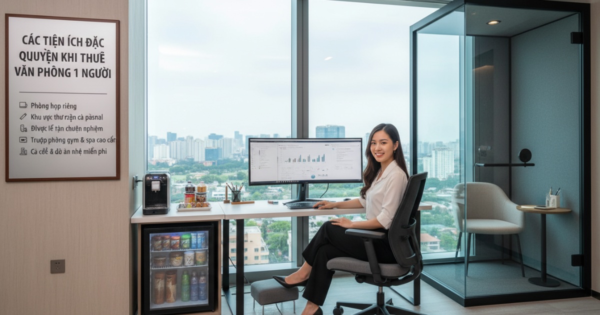 Các tiện ích đặc quyền khi thực hiện thuê văn phòng 1 người