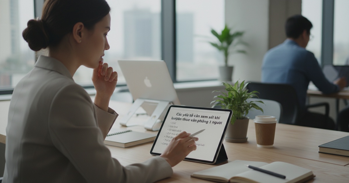 Các yếu tố cần xem xét khi lựa chọn thuê văn phòng 1 người