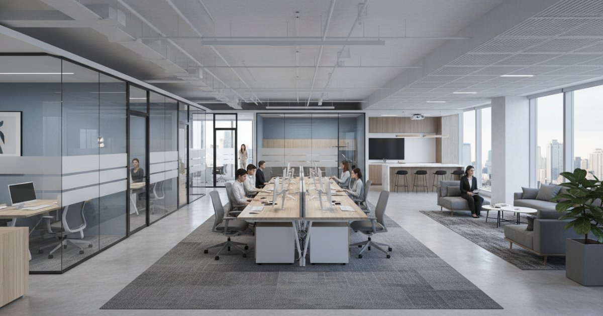 bố trí mặt bằng văn phòng