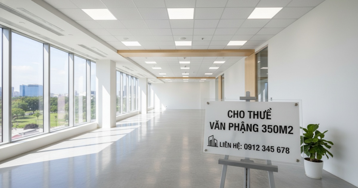 Cho thuê văn phòng 350m2
