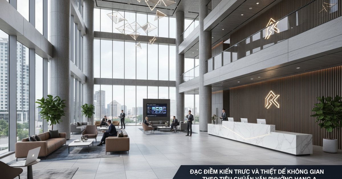 Đặc điểm kiến trúc và thiết kế không gian theo tiêu chuẩn văn phòng hạng a