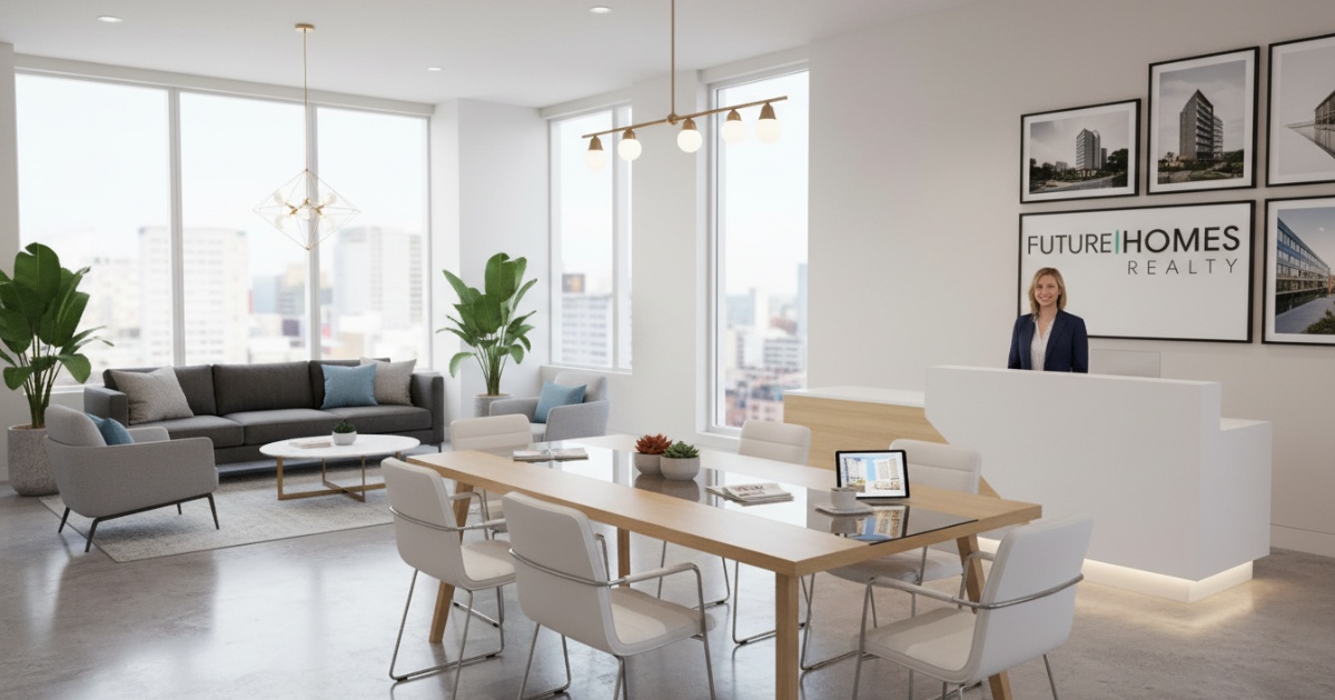 decor văn phòng bất động sản