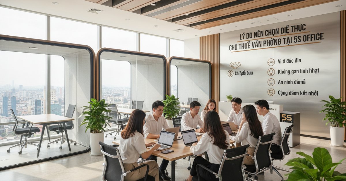 Lý do nên chọn dịch vụ cho thuê văn phòng tại 5S Office