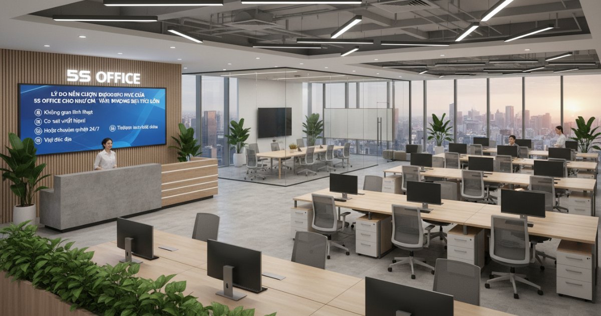 Lý do nên lựa chọn dịch vụ của 5S Office cho nhu cầu văn phòng diện tích lớn