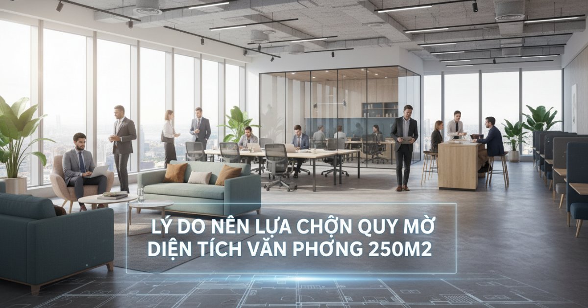 Lý do nên lựa chọn quy mô diện tích văn phòng 250m2