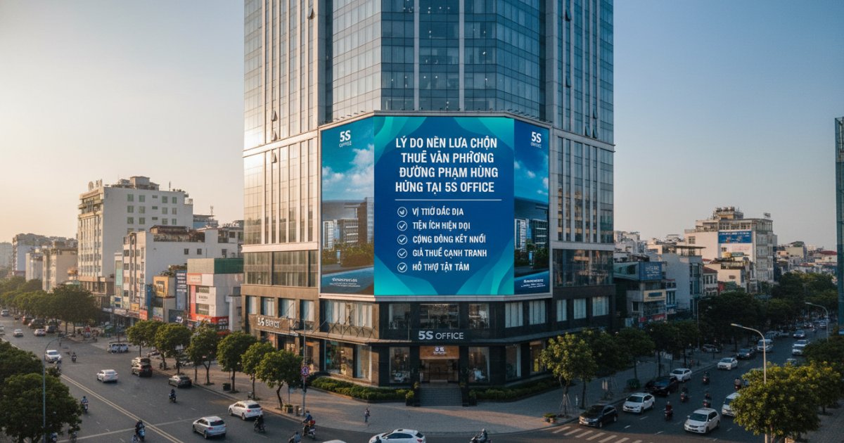 Lý do nên lựa chọn thuê văn phòng đường Phạm Hùng tại 5S Office