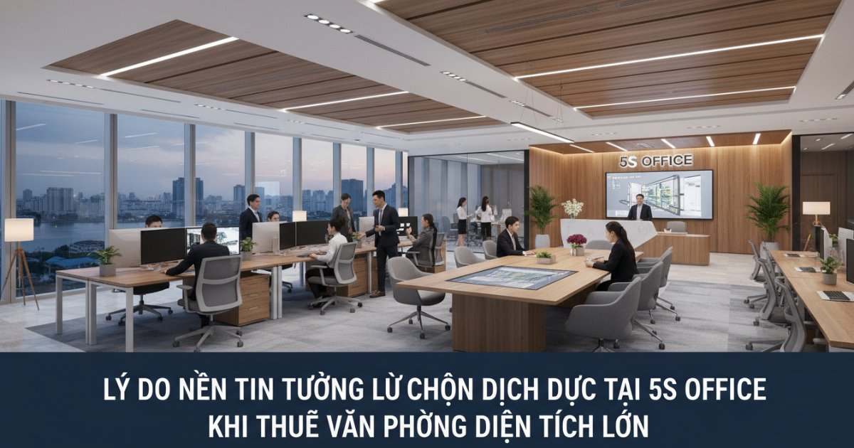 Lý do nên tin tưởng lựa chọn dịch vụ tại 5S Office khi thuê văn phòng diện tích lớn
