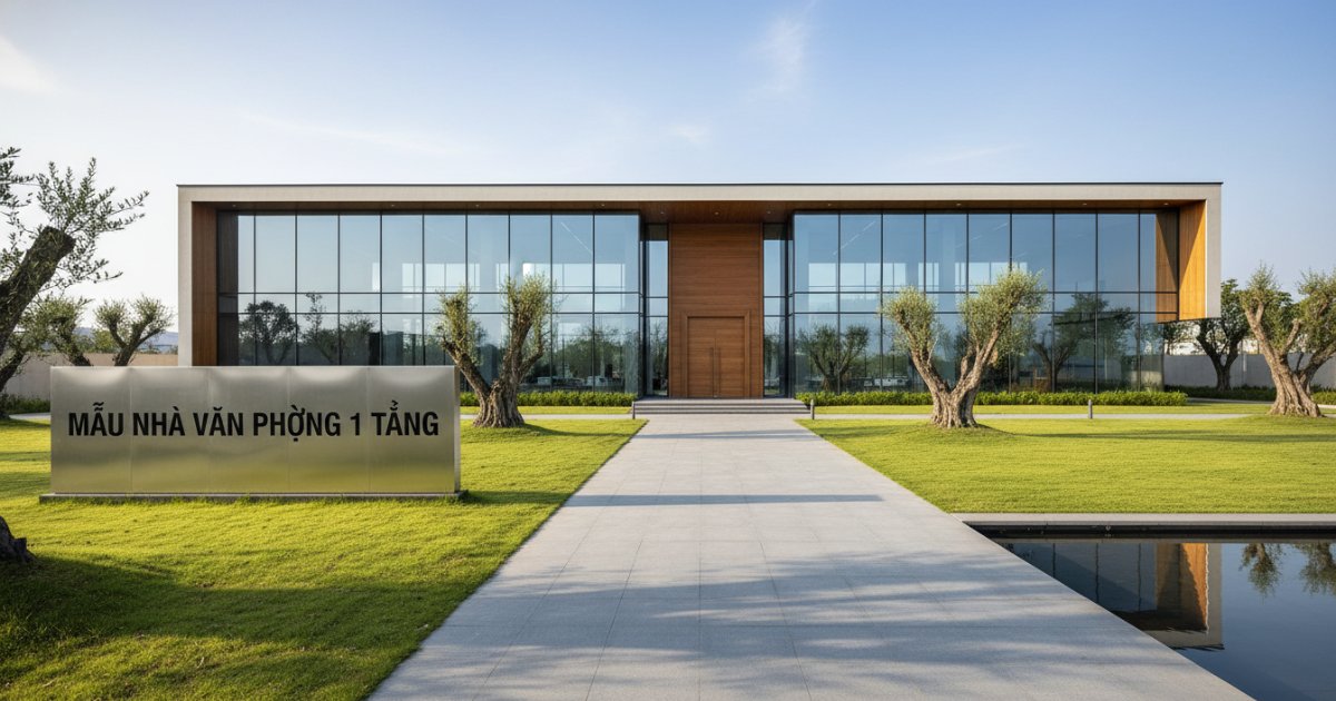 mẫu nhà văn phòng 1 tầng