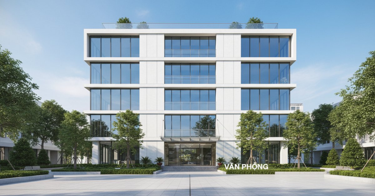 mẫu nhà văn phòng 4 tầng