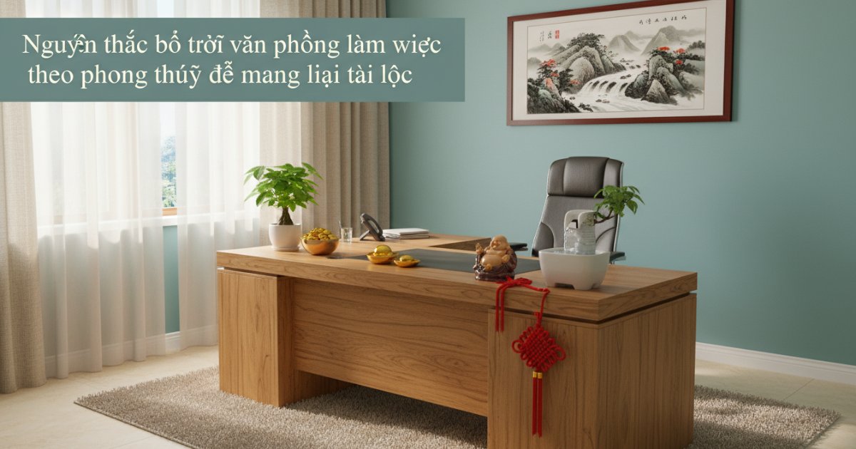 Nguyên tắc bố trí văn phòng làm việc theo phong thủy để mang lại tài lộc