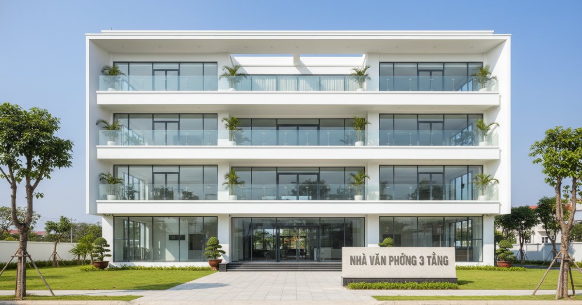 nhà văn phòng 3 tầng