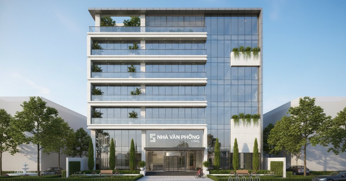 nhà văn phòng 5 tầng