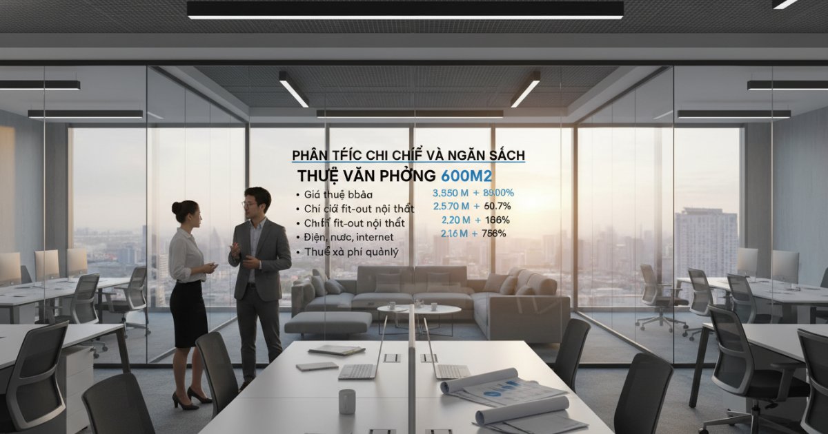 Phân tích chi phí và ngân sách khi thuê văn phòng 600m2
