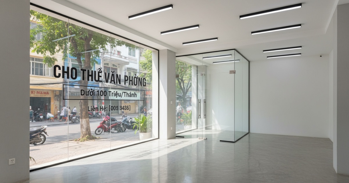 thuê nhà làm văn phòng dưới 100 triệu