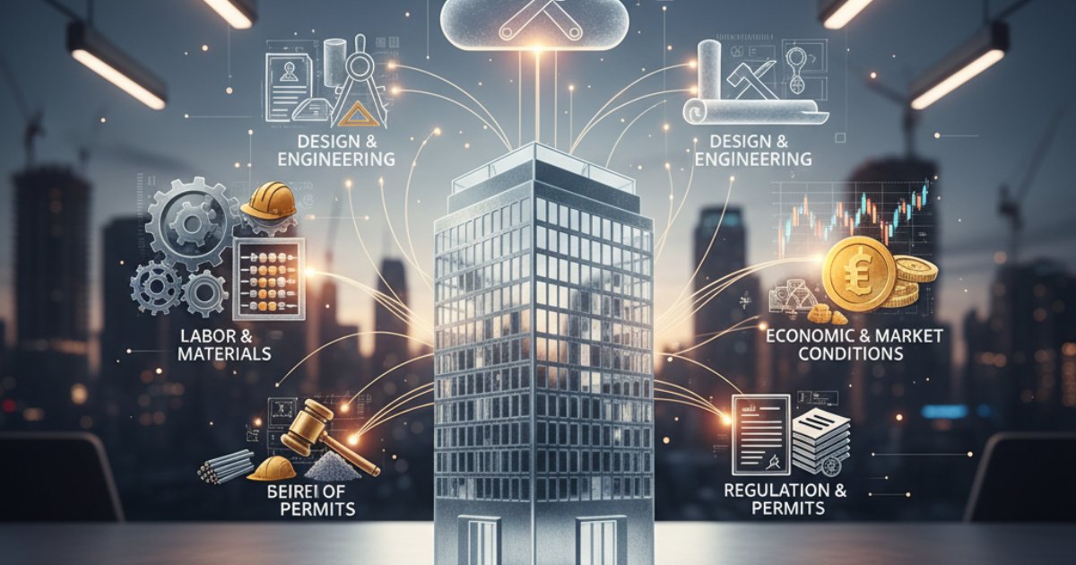 Các yếu tố ảnh hưởng trực tiếp đến chi phí xây dựng tòa nhà văn phòng