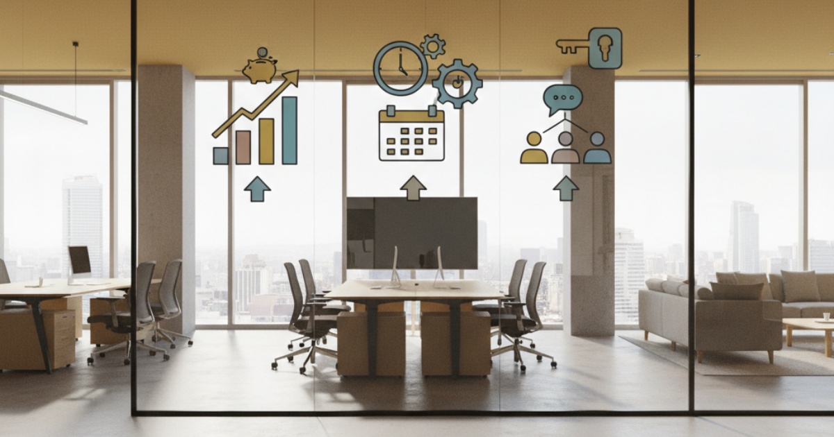 Lợi ích khi lựa chọn dịch vụ cho thuê văn phòng 90m2 cho doanh nghiệp