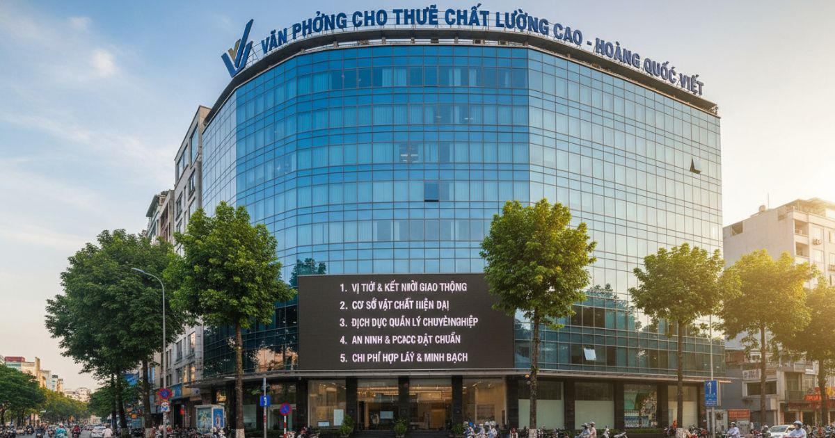 Những tiêu chí đánh giá chất lượng cho thuê văn phòng Hoàng Quốc Việt