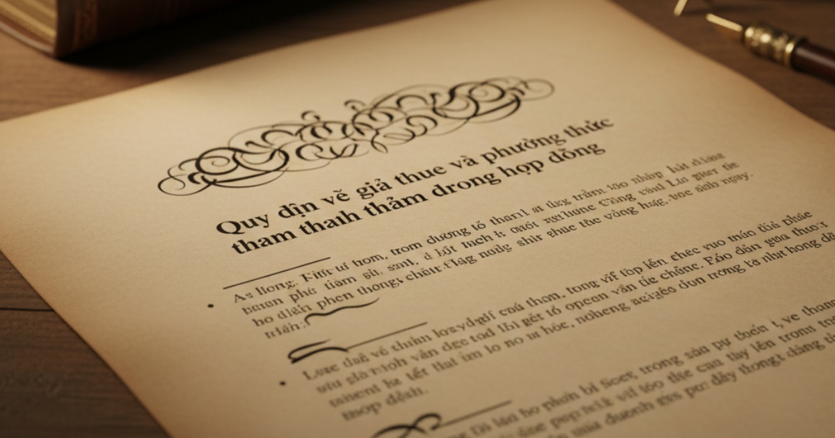 Quy định về giá thuê và phương thức thanh toán trong hợp đồng