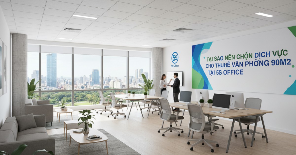 Tại sao nên chọn dịch vụ cho thuê văn phòng 90m2 tại 5S Office
