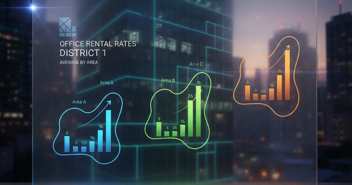 Bảng giá cho thuê văn phòng quận 1 trung bình theo khu vực