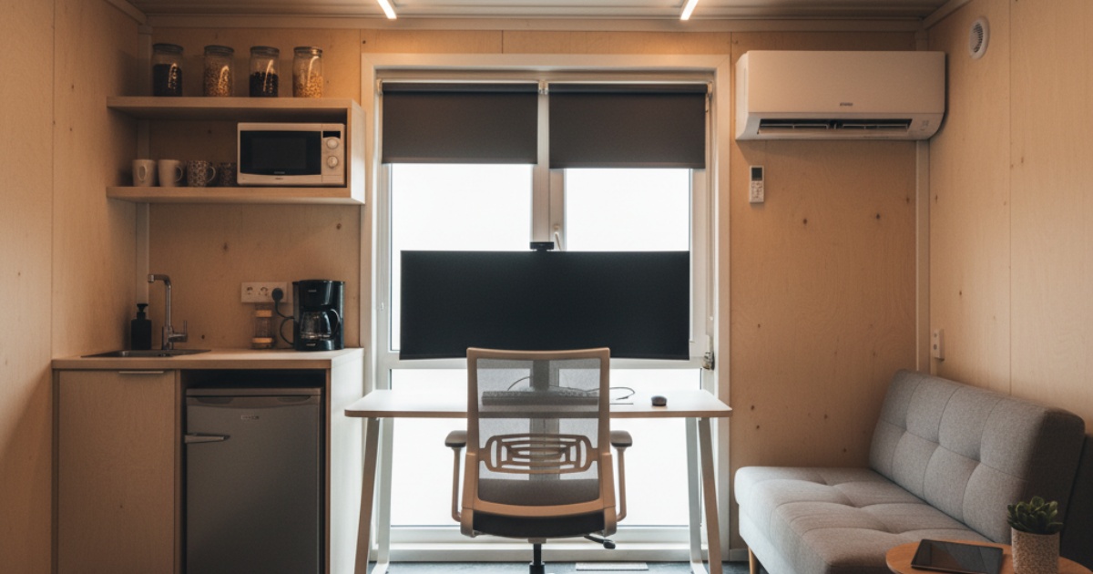 Các tiện nghi thiết yếu trong container văn phòng 20 feet