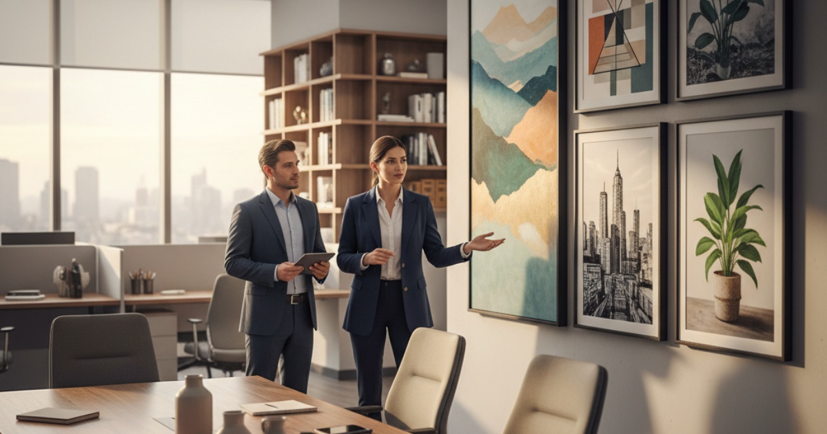 Cách lựa chọn tranh trang trí văn phòng phù hợp với không gian