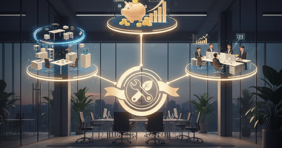 Lợi ích khi lựa chọn dịch vụ thi công bàn ghế văn phòng trọn gói