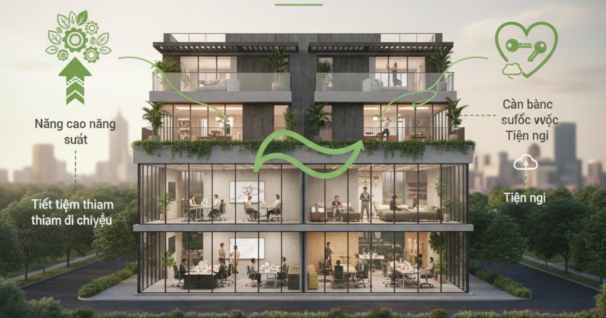 Lợi ích nổi bật của mô hình nhà ở kết hợp văn phòng