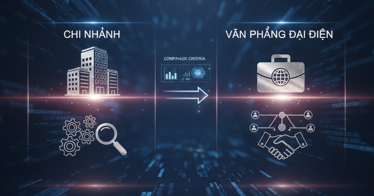 Tiêu chí so sánh chi nhánh và văn phòng đại diện chi tiết