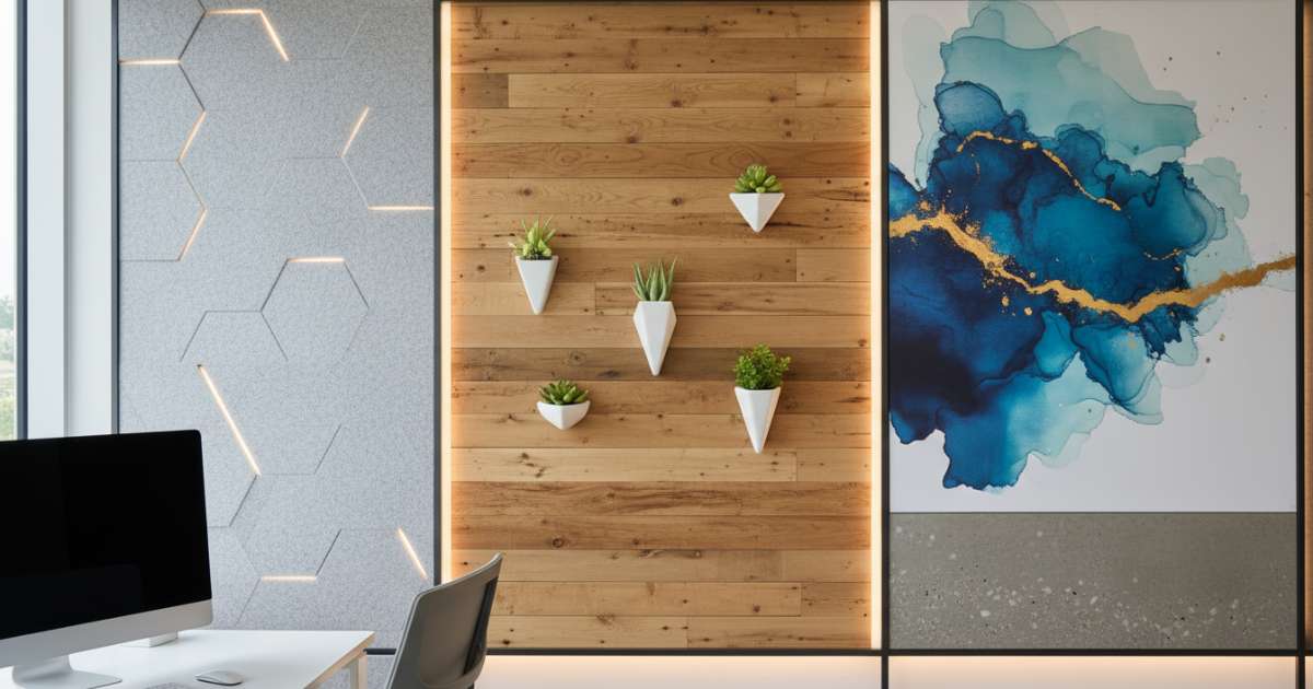 Lựa chọn vật liệu phù hợp để trang trí tường văn phòng làm việc