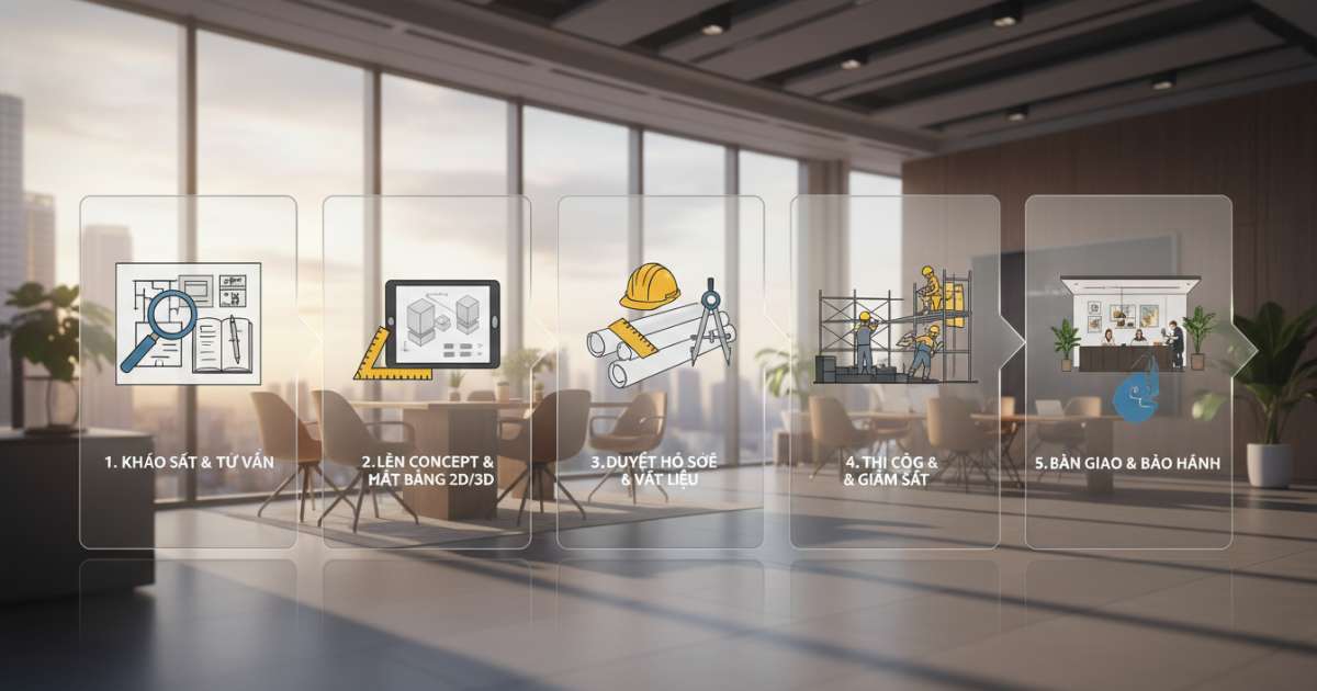 Quy trình thiết kế văn phòng trọn gói chuyên nghiệp