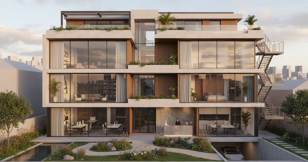 thiết kế nhà ở kết hợp văn phòng